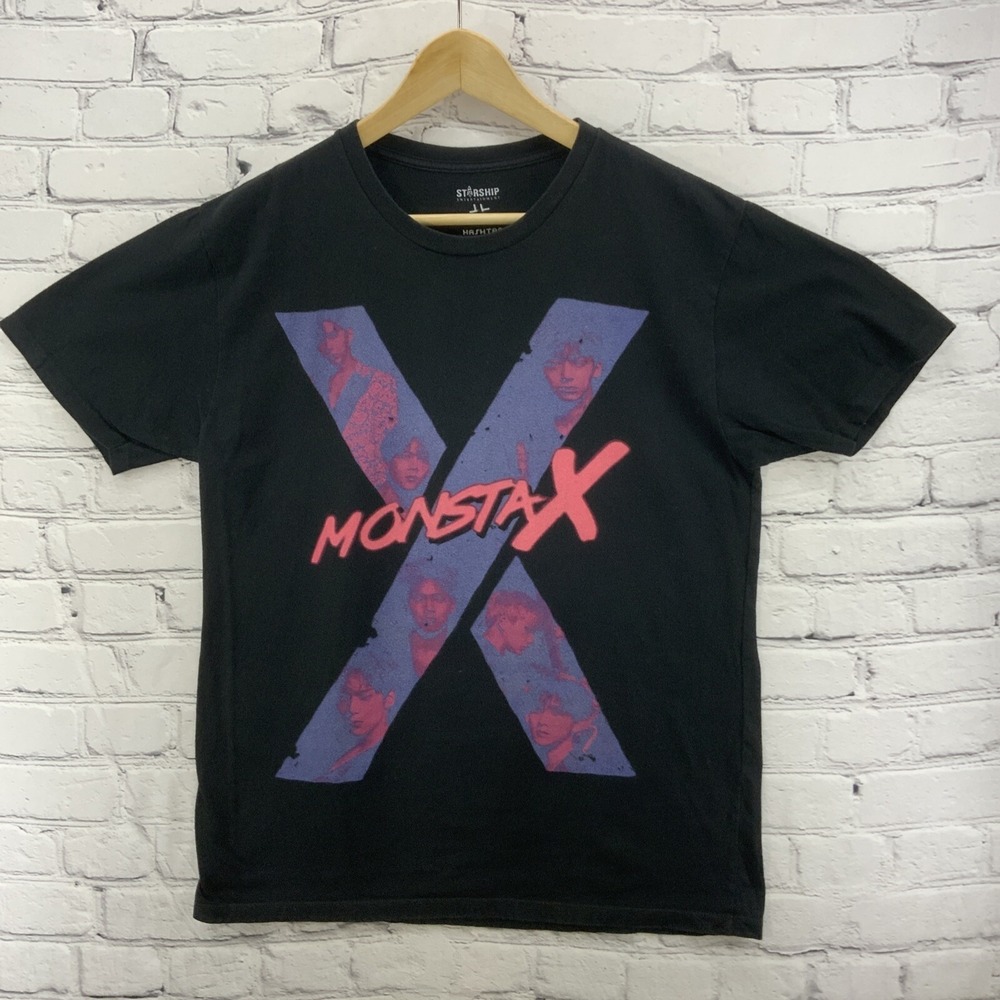 Starship T Shirt Mens Sz M MonstaX‎ Graphic Black Purple
